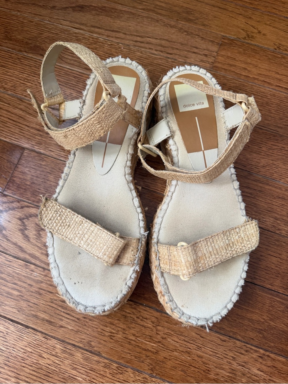 Dolce Vita Natural Woven Espadrille Ankle-Strap Sandals
